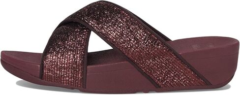FITFLOP للسيدات LULU-STRELLED-SHIMMER CROSS SLIDES WEDGE SANDAL in Kuwait