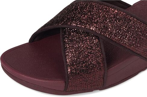 FITFLOP للسيدات LULU-STRELLED-SHIMMER CROSS SLIDES WEDGE SANDAL in Kuwait