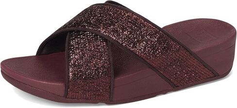FITFLOP للسيدات LULU-STRELLED-SHIMMER CROSS SLIDES WEDGE SANDAL in Kuwait