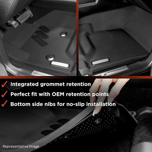 BaseLayer Floor Mats for Chevy Colorado/GMC Canyon (2015-2022) Crew Cab – Made in USA – Premium All-Weather Mats – Front and Rear (Gray Logo) in Kuwait