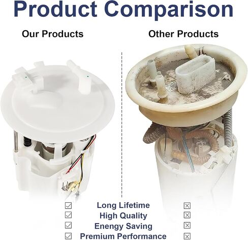 Electric Fuel Pump Module Assembly Compatible with 2007-2012 Nissan Sentra L4 2.0L 2.5L GAS Replace E8752M P76492M FG1958 VANBOL0157 with Sending Unit O-ring in Saudi Arabia