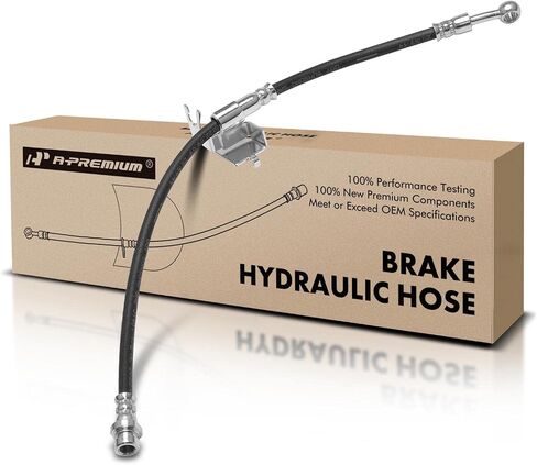 A-Premium Rear Passenger Brake Hydraulic Hose Compatible with Hyundai and Kia Models - Accent 2006-2007, Rio 2006-2007, Rio5 2006-2007, 1.6L - Replace# 587381G300 in Saudi Arabia
