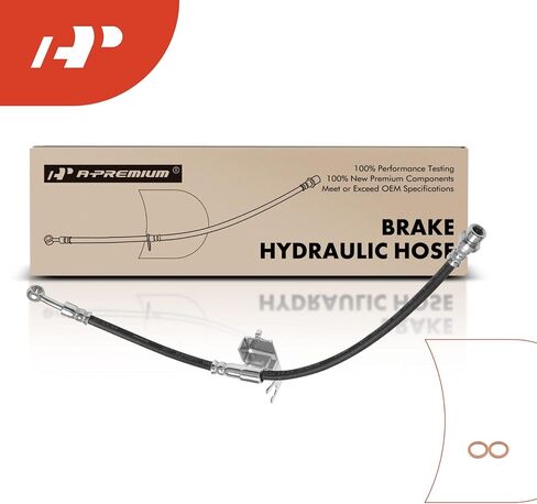 A-Premium Rear Passenger Brake Hydraulic Hose Compatible with Hyundai and Kia Models - Accent 2006-2007, Rio 2006-2007, Rio5 2006-2007, 1.6L - Replace# 587381G300 in Saudi Arabia