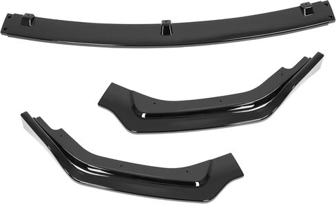 HECASA Front Bumper Lip Spoiler Compatible with 2018-2024 Infiniti Q50 Luxe/Base Models JDM Style, PP Plastic 3PC Style Under Chin Splitter Bumper Valance Diffuser Protector Air Dams - Gloss Black in Saudi Arabia