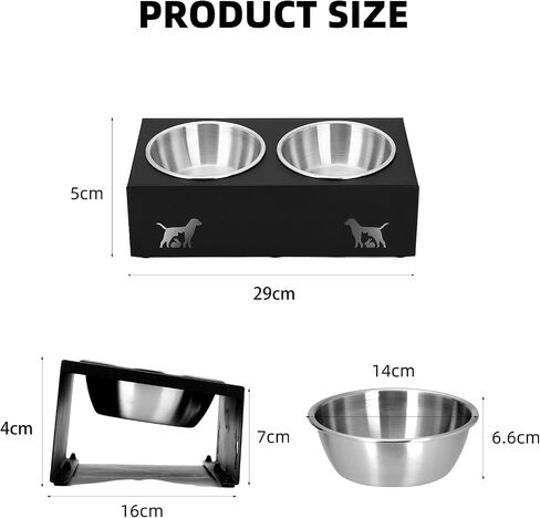 Elevated Cat Food Bowl, Metal Standing Cat Food Bowl, Tilting Stainless Steel Cat Food Bowl, Elevated Pet Bowl for Cats and Puppies with 3 304 Stainless Steel Bowls with Non-Slip Feet in Saudi Arabia
