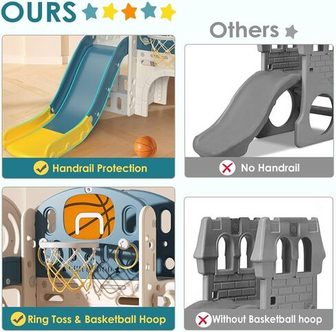 BIERUM 9 in 1 Toddler Slide, Baby Slide for Toddlers Age 1-3 Outdoor Indoor in Saudi Arabia