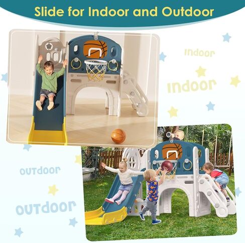 BIERUM 9 in 1 Toddler Slide, Baby Slide for Toddlers Age 1-3 Outdoor Indoor in Saudi Arabia