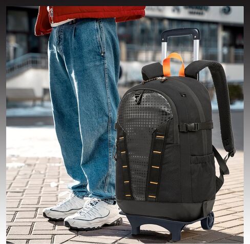 Rolling Backpack with Wheels for Boys Roller Wheels Backpacks Big Kids Laptop Luggage Travel Suitcase for Teen Boys in Kuwait