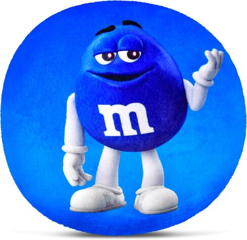 IScream M & M's 10.75 "Mini Round Plush Fleece Double Side Plowsh ، Red in Saudi Arabia