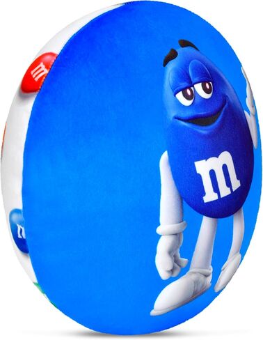 IScream M & M's 10.75 "Mini Round Plush Fleece Double Side Plowsh ، Red in Saudi Arabia