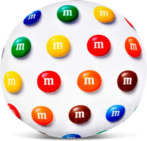 IScream M & M's 10.75 "Mini Round Plush Fleece Double Side Plowsh ، Red in Saudi Arabia