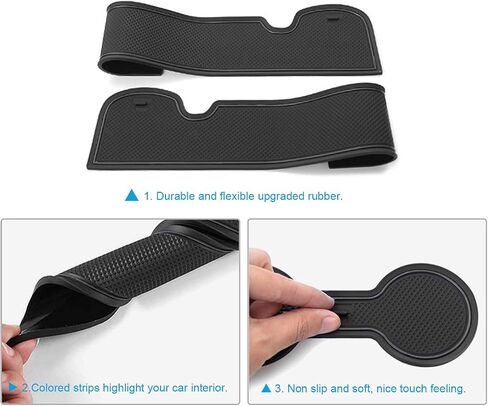 CDEFG 25PCS for 2026 Honda Passport Door Slot Mats Cup Holder Mats 2026 Honda Passport Accessories Console Insert Pocket Rubber Set Console Coaster Liner Pads in Saudi Arabia