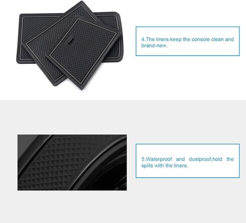 CDEFG 25PCS for 2026 Honda Passport Door Slot Mats Cup Holder Mats 2026 Honda Passport Accessories Console Insert Pocket Rubber Set Console Coaster Liner Pads in Saudi Arabia