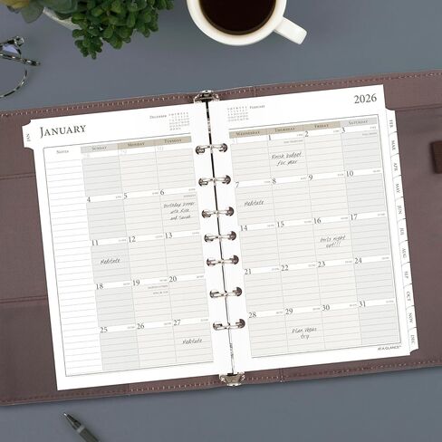 AT-A-GLANCE 2026 Planner Rechill ، شهريًا ، 8.5 "× 11" ، حجم الورقة 5 ، فضفاضة (491-685-26) in Kuwait