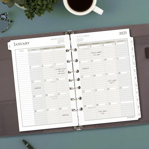 AT-A-GLANCE 2026 Planner Rechill ، شهريًا ، 8.5 "× 11" ، حجم الورقة 5 ، فضفاضة (491-685-26) in Kuwait