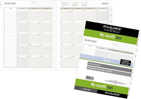 AT-A-GLANCE 2026 Planner Rechill ، شهريًا ، 8.5 "× 11" ، حجم الورقة 5 ، فضفاضة (491-685-26) in Kuwait