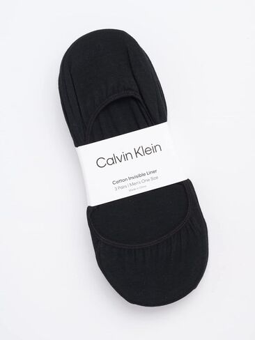 Calvin Klein Men's No Show Socks - 3 Pack Soft Cotton Blend Invisible Liners Loafer Socks for Men with Heel Grip (Size 7-12) in Saudi Arabia