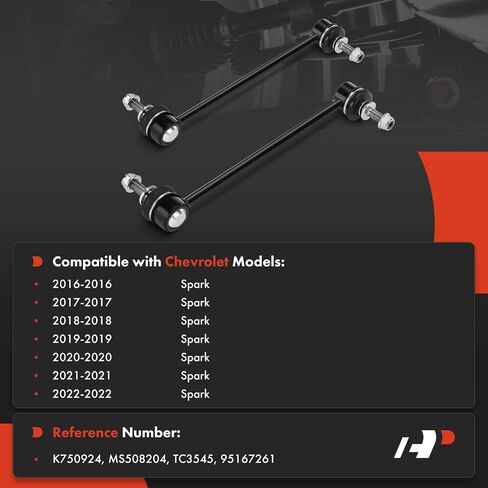 A-Premium 2 X Front Sway Bar Links Bar Bar Bar ، متوافقة مع شيفروليه سبارك 2016 2017 2018 2019 2020 2021 2022 in Saudi Arabia