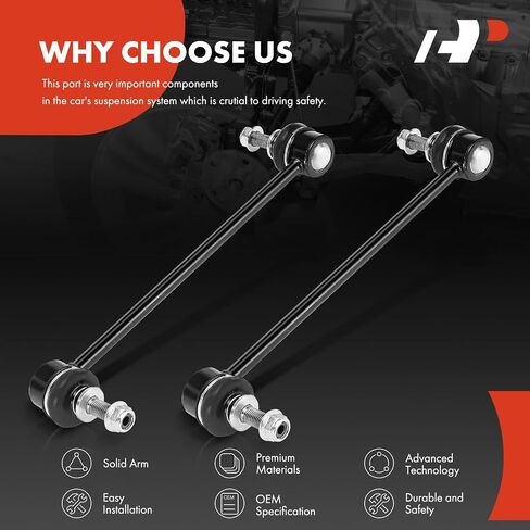 A-Premium 2 X Front Sway Bar Links Bar Bar Bar ، متوافقة مع شيفروليه سبارك 2016 2017 2018 2019 2020 2021 2022 in Saudi Arabia