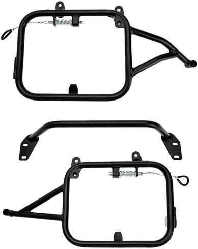 TUSK V2 Aluminum Pannier Boxes with Steel Pannier Racks- Fits CFMOTO IBEX 800 2023-2025 (Black, Medium) in Saudi Arabia