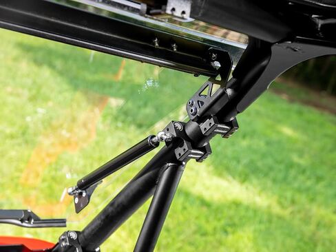SuperATV Scratch Resistant 3-in-1 Flip Windshield for 2024+ Polaris RZR XP, Open, Vented Or Fully Closed, 1/4" Polycarbonate 250x Stronger than Glass, USA Made in Saudi Arabia