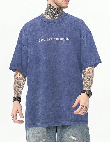 Dear Person Behind Me Shirt You are Enough Tshirts for Men Oversized Inspirational Positive Tees Vintage Graphic Tops in Saudi Arabia