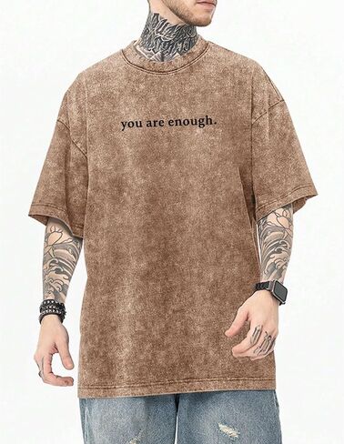 Dear Person Behind Me Shirt You are Enough Tshirts for Men Oversized Inspirational Positive Tees Vintage Graphic Tops in Saudi Arabia