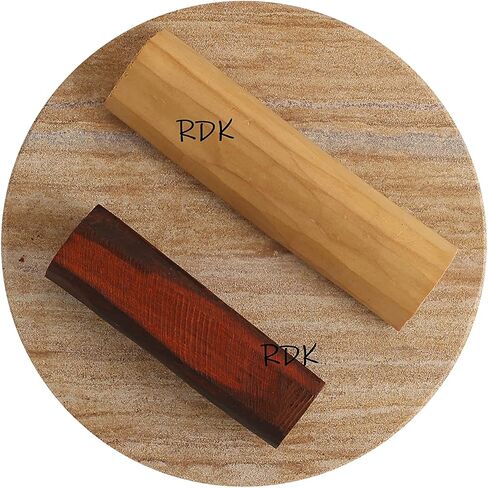 RDK® Natural Malayagiri Sandalwood (Chandan) Pata Board مع عصا خشب الصندل الأحمر والأبيض Chandan Stick لـ Puja ، Tilak ، Face (لوح واحد مع عصيتين) مقاس 5 بوصات in Saudi Arabia