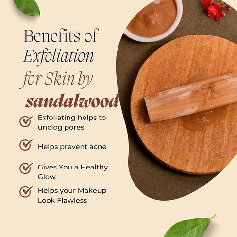RDK® Natural Malayagiri Sandalwood (Chandan) Pata Board مع عصا خشب الصندل الأحمر والأبيض Chandan Stick لـ Puja ، Tilak ، Face (لوح واحد مع عصيتين) مقاس 5 بوصات in Saudi Arabia