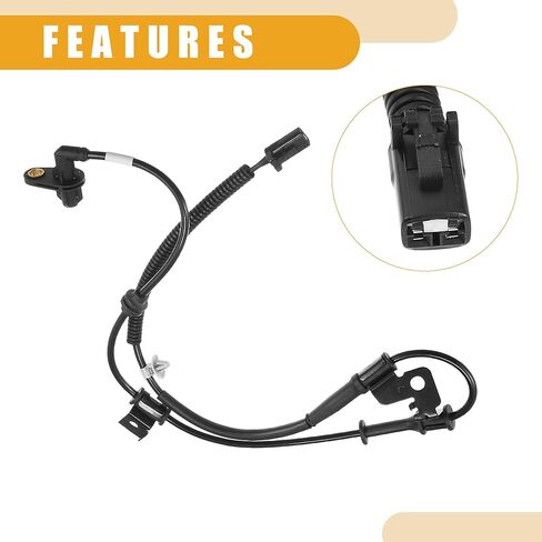 ABS Sensor No.598101W000 - Car Front Left ABS Wheel Speed Sensor - for Kia Rio 2012-2017 ABS Metal Black - 1 Pc in Kuwait
