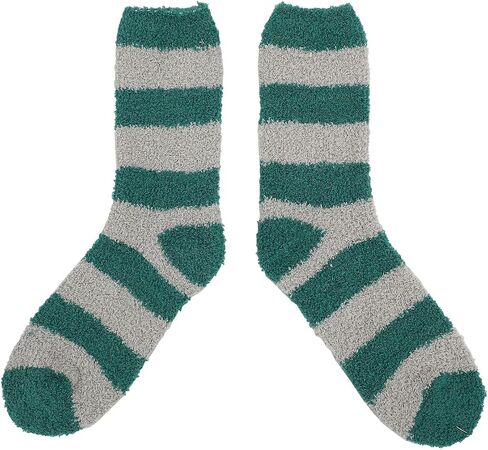 Bioworld Harry Potter Slytherin Serpent Adult Green & Gray Striped Chenille Crew Socks in Saudi Arabia