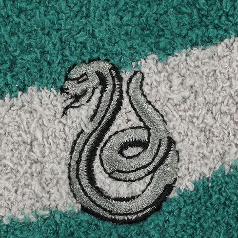 Bioworld Harry Potter Slytherin Serpent Adult Green & Gray Striped Chenille Crew Socks in Saudi Arabia