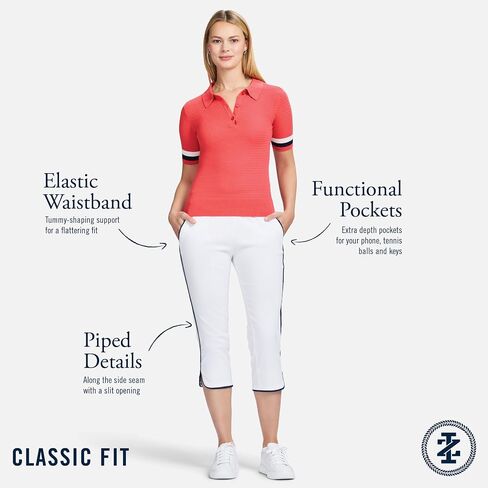 Izod Women's Athletic Capri Pants Performance Golf Travel Golf in Saudi Arabia