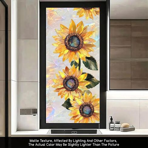 Mermaid Stained Glass Window Film Fantasy Ocean Style Privacy Window Decal Static Cling No Glue Decorative Glass Sticker for Kids Room Bathroom Door Panel 17.7x39.3 inch in Kuwait