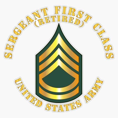 HOF Trading Army - Sergeant First Class - SFC - Finyl Sticker Ractired Finproof Decal Decal Wall Captop Window Sticker 5 " in Saudi Arabia