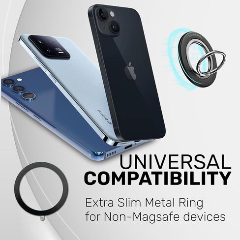 حامل الهاتف المغناطيسي الجديد 2025 ، تم قبضة حلقة الهاتف المغناطيسية 360 درجة من أجل Magsafe ، تم ترقيته من الهاتف المغناطيسي القوي ، المتوافق مع iPhone 16 Pro Max 15 14 13 12. in Saudi Arabia