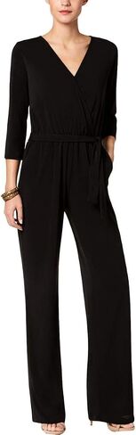 Womens Petites Matte Jersey Belted Jumpsuit in Saudi Arabia