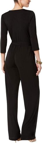 Womens Petites Matte Jersey Belted Jumpsuit in Saudi Arabia