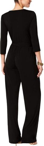 Womens Petites Matte Jersey Belted Jumpsuit in Saudi Arabia