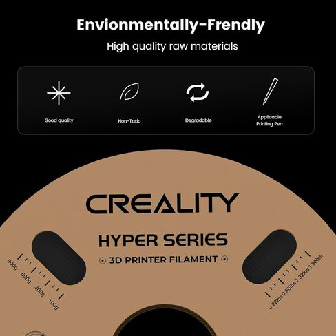 Hyper ABS أسود + رمادي Creality Hyper ABS خيوط 1.75 مم، خيوط طابعة ثلاثية الأبعاد لمقاومة درجات الحرارة العالية، 1 كجم (2.2 رطل)/بكرة، دقة الأبعاد ± 0.05 مم، تناسب معظم الطابعات ثلاثية الأبعاد، 2 كجم in Saudi Arabia