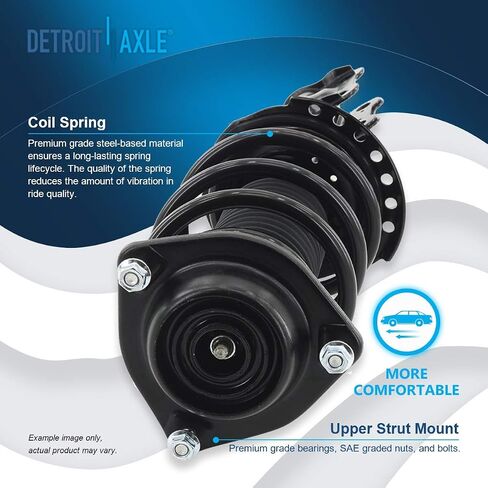 Detroit Axle - Strut اليسار الأمامي لـ Hyundai 2011-2016 Elantra Sedan ، 2012 2013 2014 2015 Strut Side Sid in Saudi Arabia