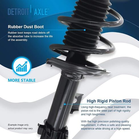 Detroit Axle - Strut اليسار الأمامي لـ Hyundai 2011-2016 Elantra Sedan ، 2012 2013 2014 2015 Strut Side Sid in Saudi Arabia