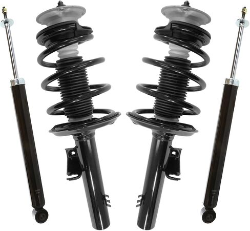 AutoShack Front Complete Strut & Coil Spring Assembly with Rear Shock Absorbers Set for 2004-2010 BMW X3 2.5L 3.0L AWD | Full-vehicle Suspension System Replacement Kit SUSPKG517 in Saudi Arabia