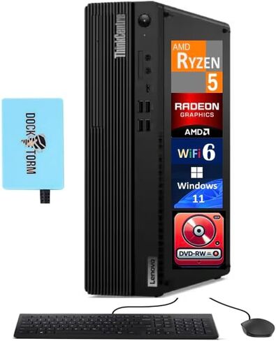 Lenovo ThinkCentre M75s Home & Business Desktop (AMD Ryzen 5 PRO 4650G 6-Core, 32GB RAM, 512GB PCIe SSD, AMD Radeon, WiFi 6, BT 5.2, Bluetooth, Win11P) w/Hub in Saudi Arabia