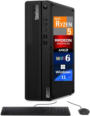 Lenovo ThinkCentre M75s Home & Business Desktop (AMD Ryzen 5 PRO 4650G 6-Core, 32GB RAM, 512GB PCIe SSD, AMD Radeon, WiFi 6, BT 5.2, Bluetooth, Win11P) w/Hub in Saudi Arabia