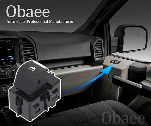 زر تبديل نافذة الطاقة على جانب الراكب المتوافق مع 2013-2024 Ford Edge/F150/Fusion/Mustang/Expedition ، 2017-2024 Lincoln Continental/MKX/Navigator ، يحل محل OEM SW7340 in Saudi Arabia