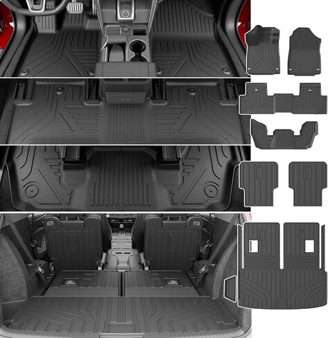 حصيرة الأرضية متوافقة مع 2022-2025 Acura MDX Cargo Mat Planer Liner Backrest Trunk Mat Planer Planer for 2022-2025 Acura MDX Accessories in Saudi Arabia