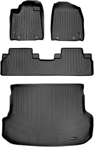 SMARTLINER Custom Fit Floor Mats 2 Rows and Cargo Liner Set Black for 2013-2015 Lexus RX350/RX450h in Saudi Arabia