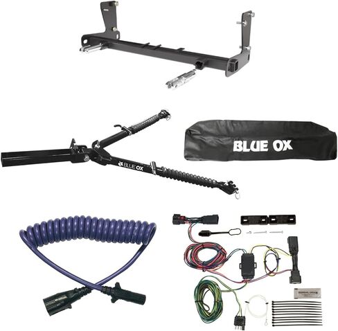 Blue Ox Alpha 2 Tow Bar & Baseplate Combo with Electrical Cable Extension & EZ Light Wiring Harness fits 2018 2025 Jeep Wrangler JL | Includes TrendsAuto Decal in Saudi Arabia