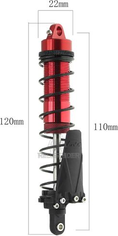 REDSPIDER RC Shock Absorber Set With mudguard（4pcs）Multiple specifications to choose from， for TRAXXAS 1/10 Slash Remo Hobby HuanQi 727 Short Truck RC Car ﻿ (Red（90mm）) in Saudi Arabia